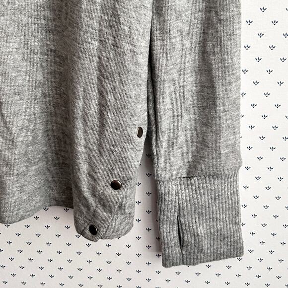 Michael Stars Madison Brushed Jersey Cowl Neck Sweater S SP PS Gray NWT Top - Picture 5 of 8